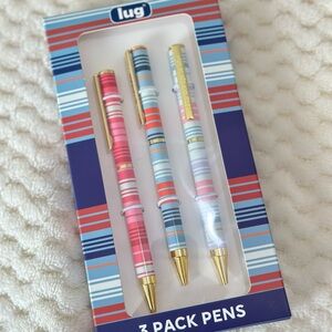 Lug Multicolor love stripe Striped Pen Trio new in box